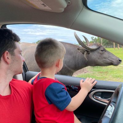 a man sitting in a car